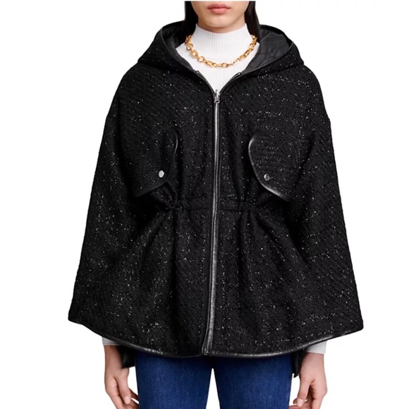 Gangzidamy Reversible Tweed Quilted Hooded Coat - Picture 1 of 11